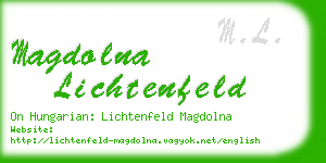 magdolna lichtenfeld business card